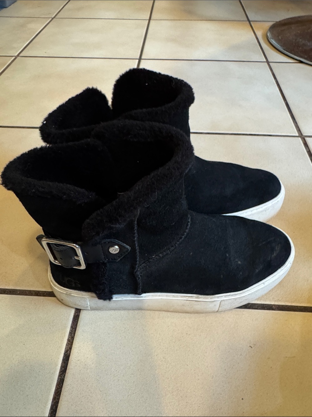 Ugg black shearling booties